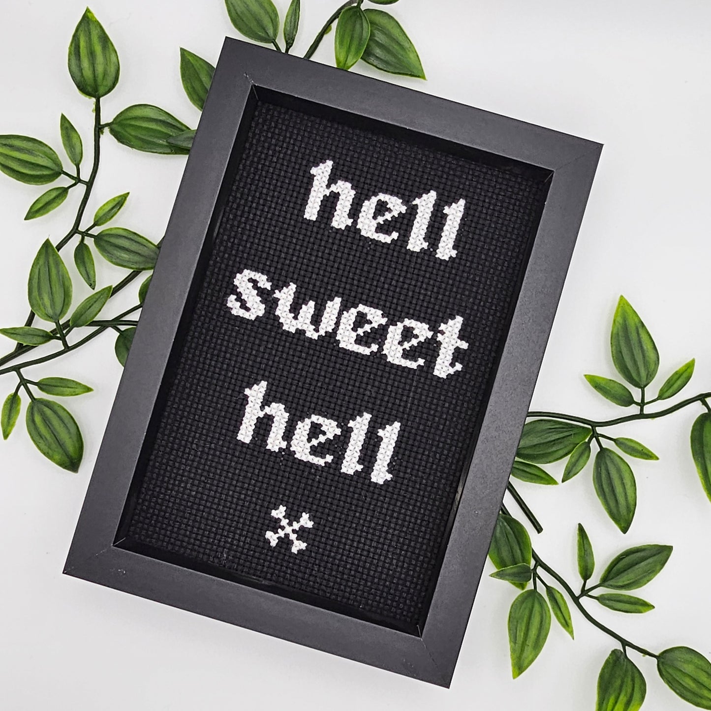 Hell Sweet Hell - Framed - Cross Stitch