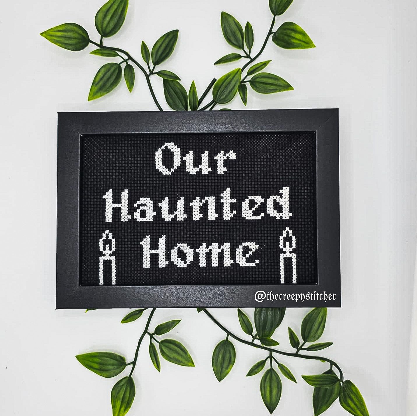 Our Haunted Home - Framed - Cross Stitch