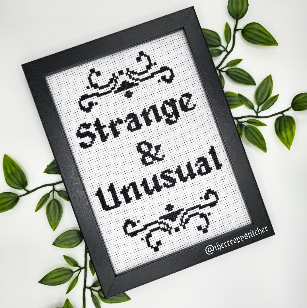 Strange & Unusual - Framed - Cross Stitch