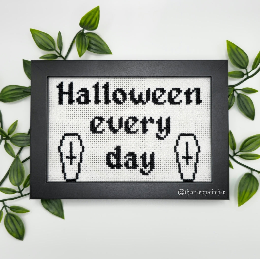 Halloween Every Day - Framed - Cross Stitch