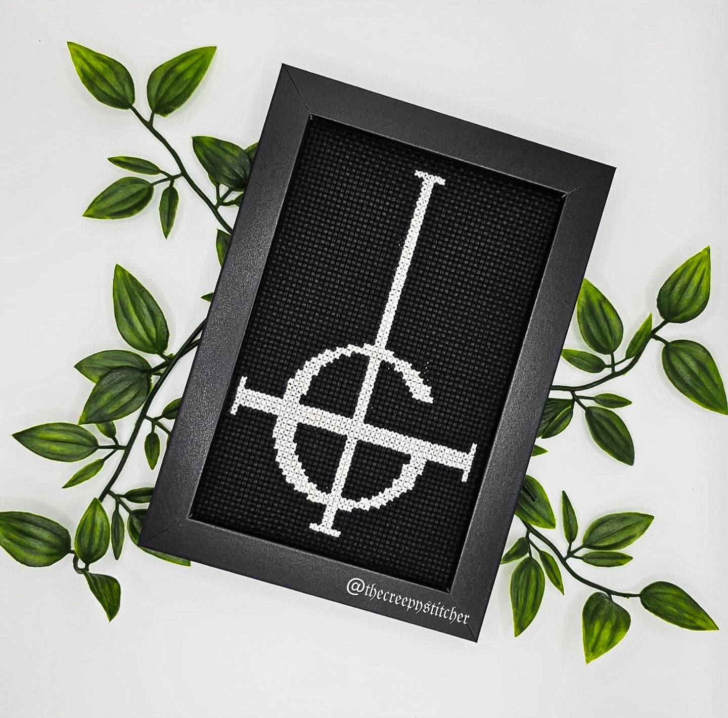 Ghost Grucifix Logo - Framed - Cross Stitch
