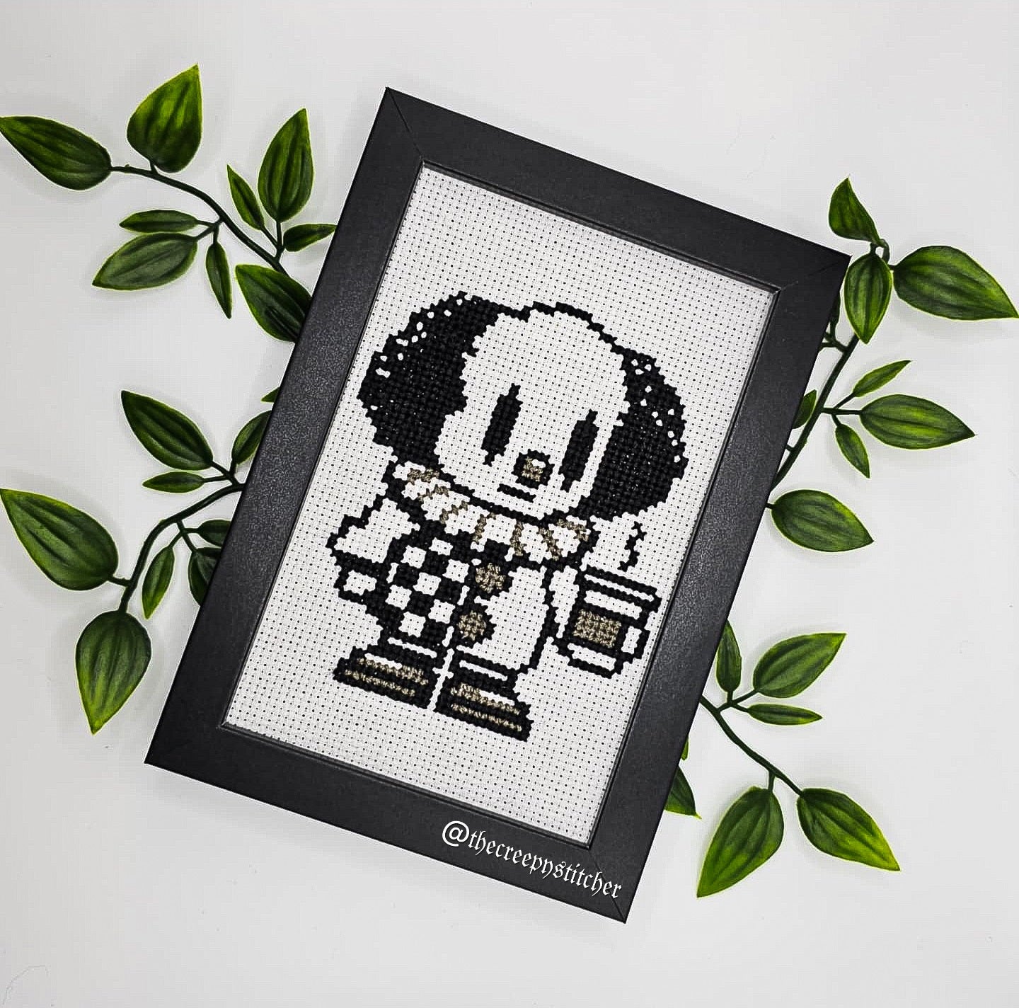 Clown & Coffee - Framed - Cross Stitch