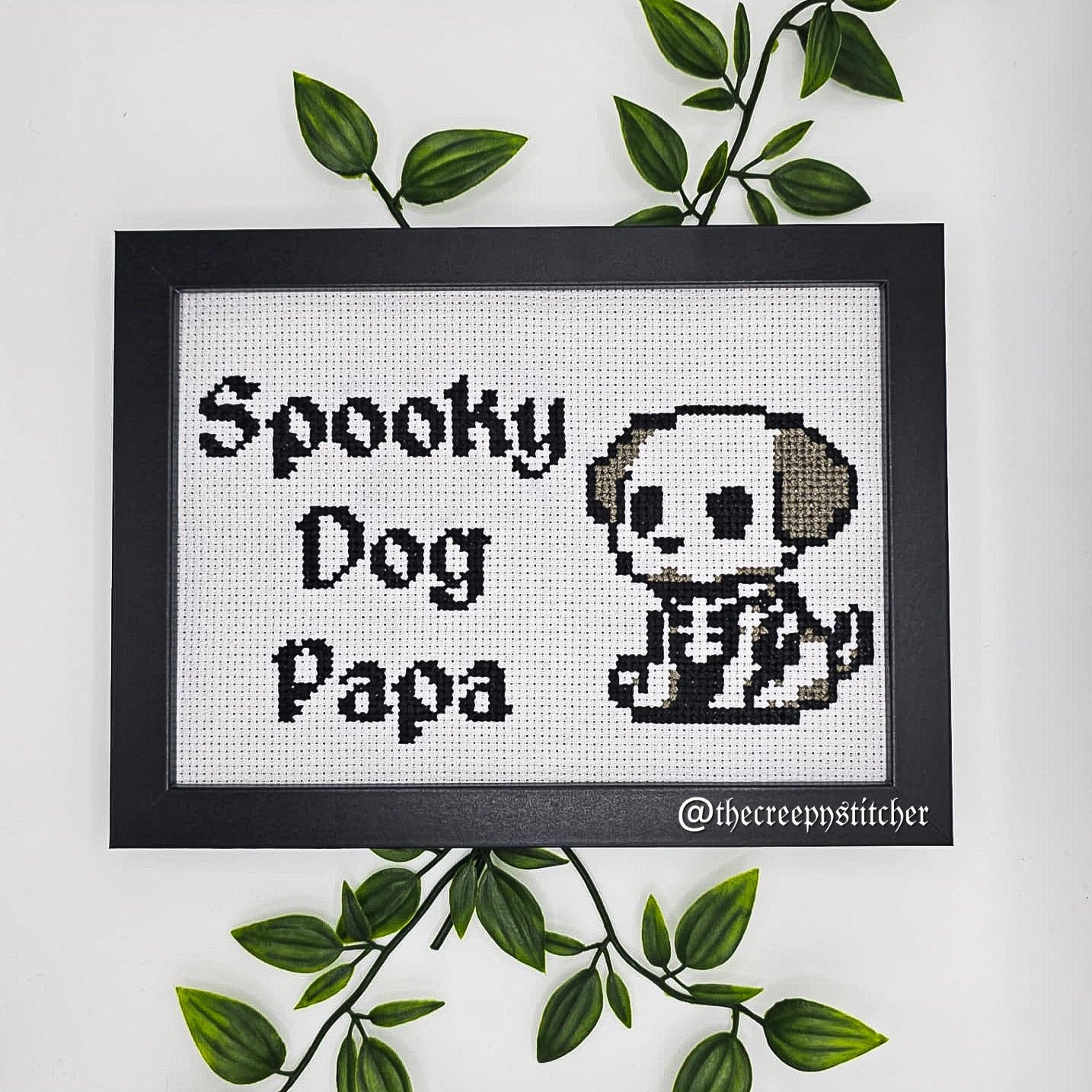 Spooky Pet - Personalised - Framed - Cross Stitch