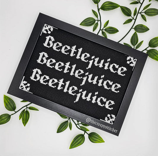 Beetlejuice - Framed - Cross Stitch