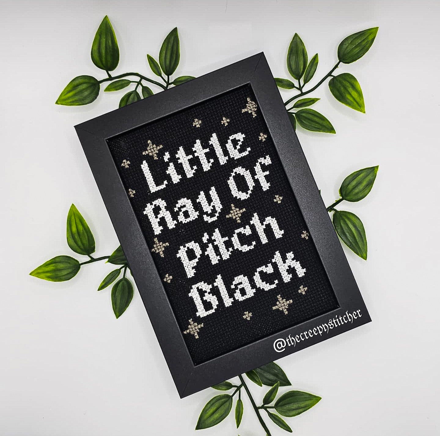 Little Ray of Pitch Black - Framed - Cross Stitch